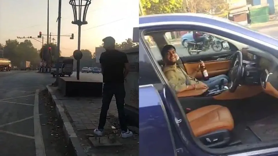 Pune BMw urinating video