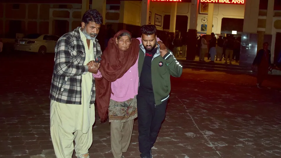 Pakistan train attack survivors
