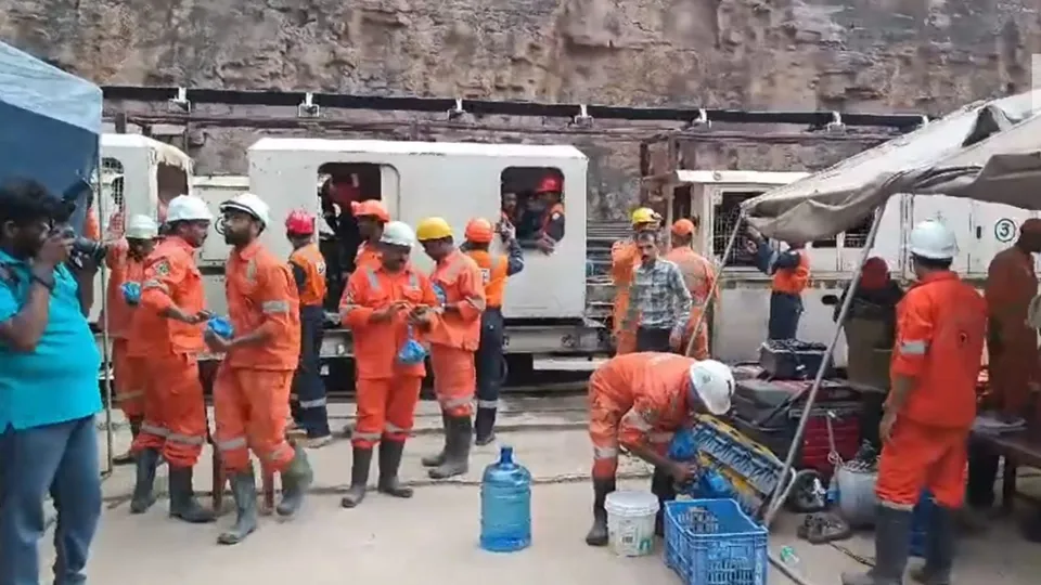 Telangana tunnel collapse SLBC Tunnel Collapse