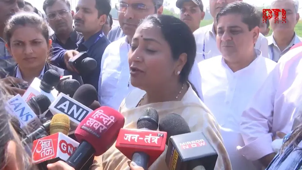 Delhi CM Rekha Gupta speaking with media after inspecting drains in Delhi