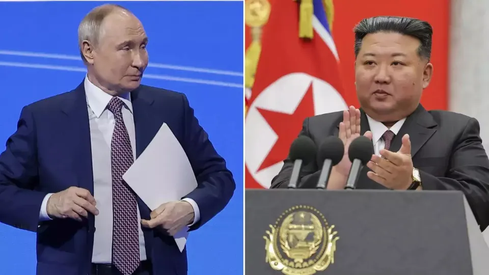 Vladimir Putin Kim Jong Un Russia Ukraine War