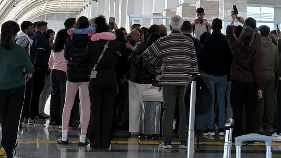 Virgin Atlantic passengers stranded in Turkey on April 3, 2025.