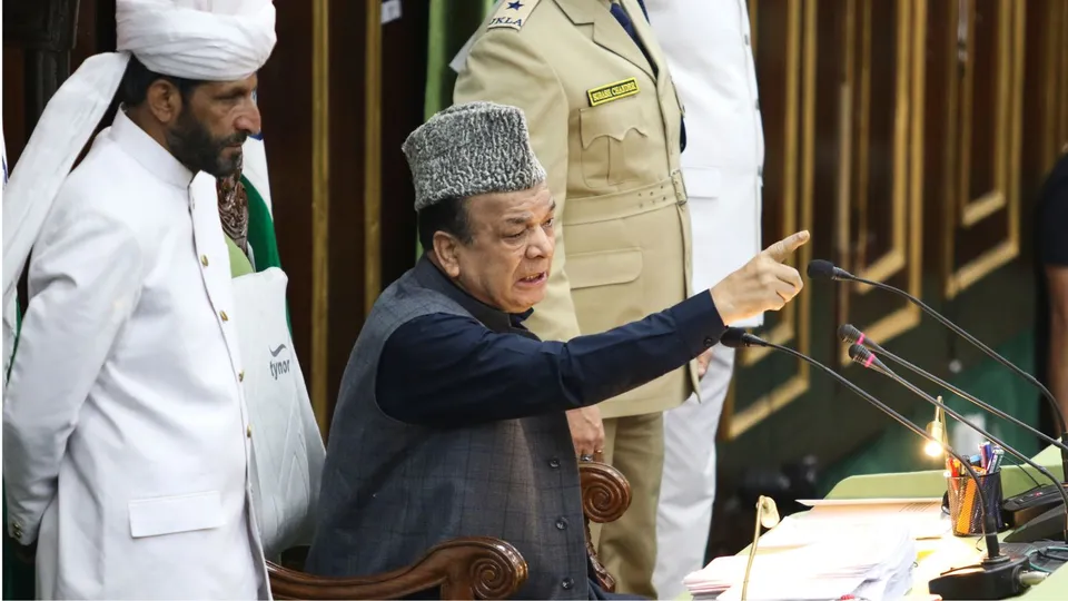 Jammu and Kashmir assembly speaker Abdul Rahim Rather image