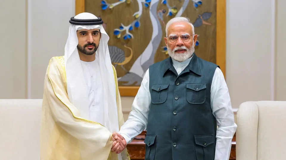 Narendra Modi Crown Prince of Dubai Hamdan bin Mohammed
