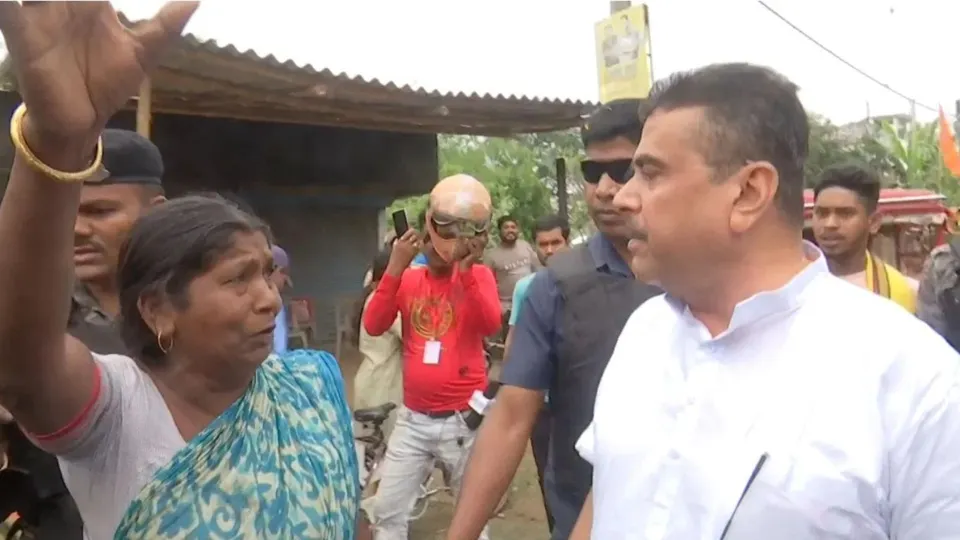 Suvendu Adhikari visits clash-hit Mothabari