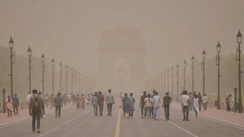 Dust Storm in Delhi India Gate Delhi Pollution Gurugram