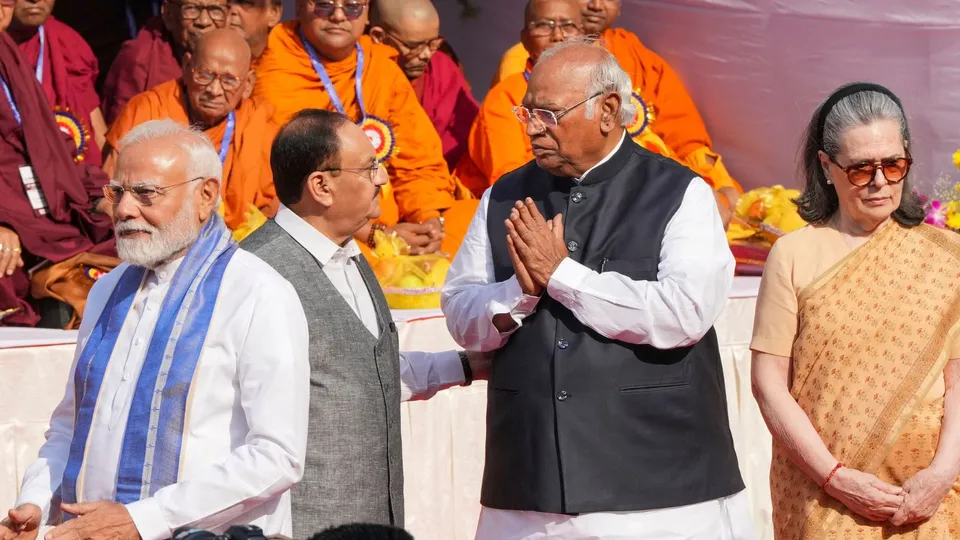 Narendra Modi J P Nadda Mallikarjun Kharge Sonia Gandhi