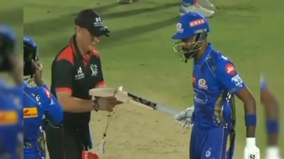 Hardik Pandya Bat Check