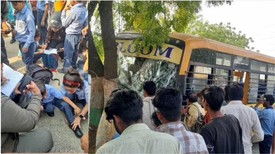 bus accident in Noida