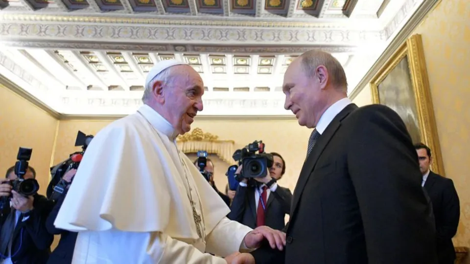 Putin with Pope Francis