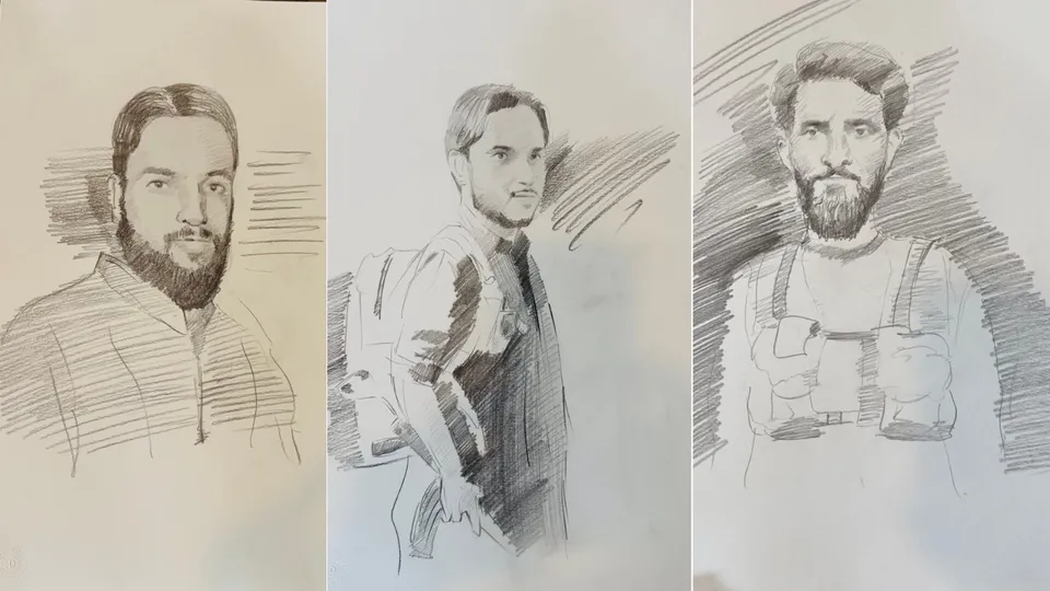 Sketches of three terrorists involved in Pahalgam terror attack on tourists