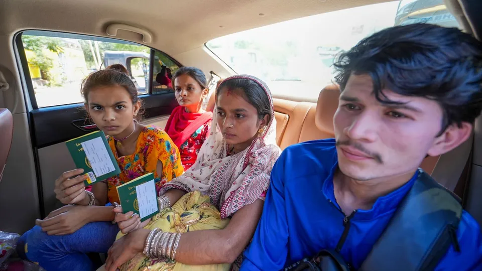 Pakistan nationals are leaving India through Attari Wagah  Border.