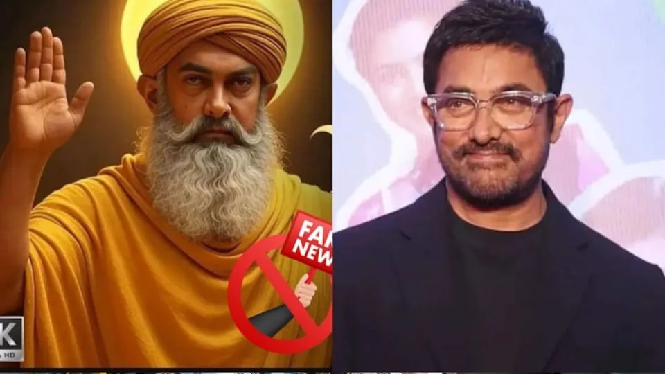 Aamir Khan fake poster og Guru Nanak Dev