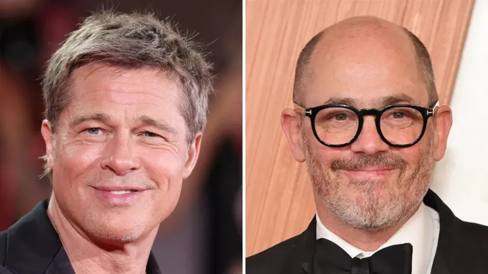 Brad Pitt (L), Edward Berger (R)