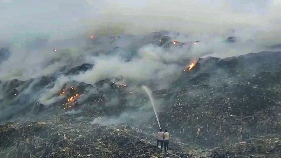 Gurugram Fire Bandhwari Landfill Fire