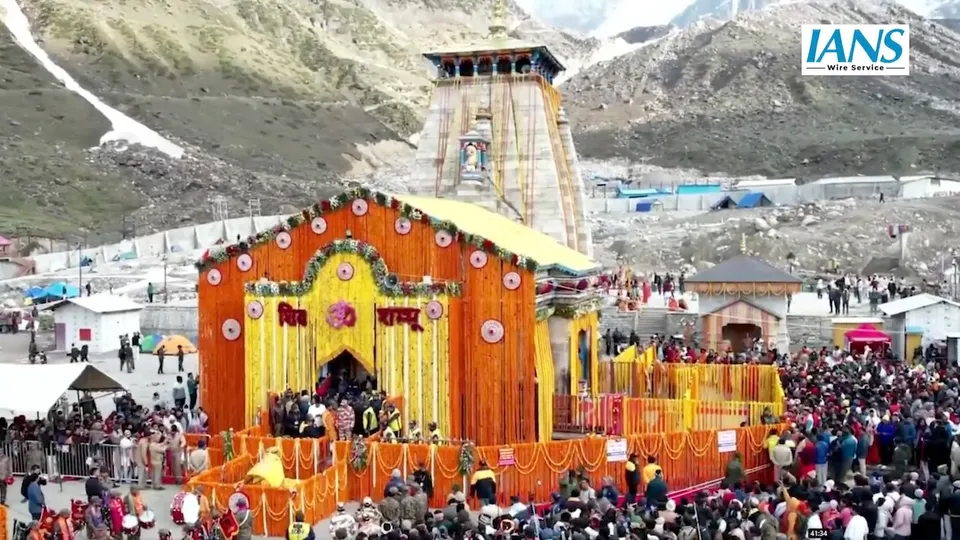 Portals of Kedarnath temple open on Friday, May 2, 2025.