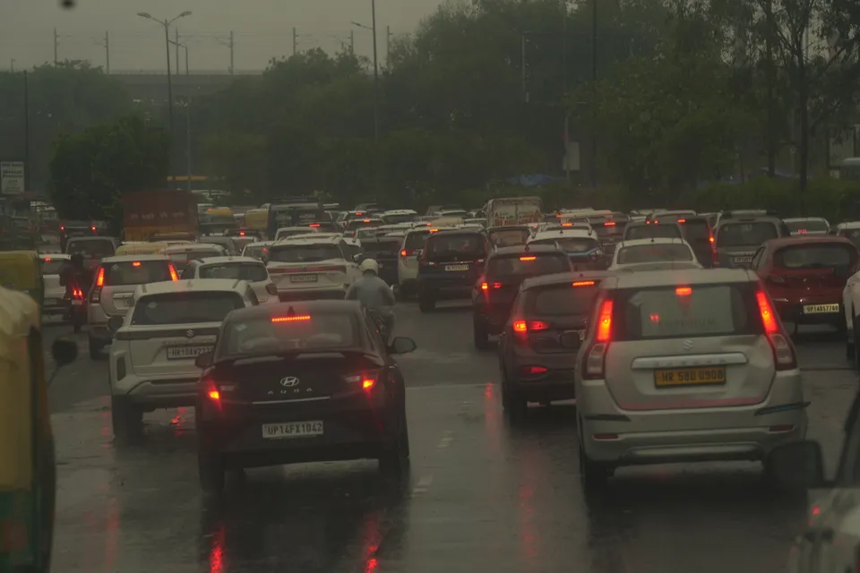 Delhi Traffic Sarai Kale Khan Delhi Rains