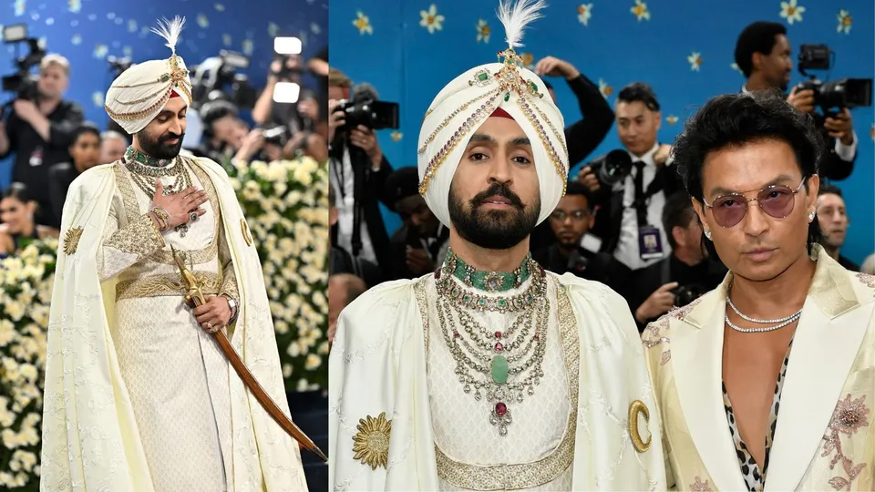 Diljit Dosanjh graces the Met Gala fashion event in New York.