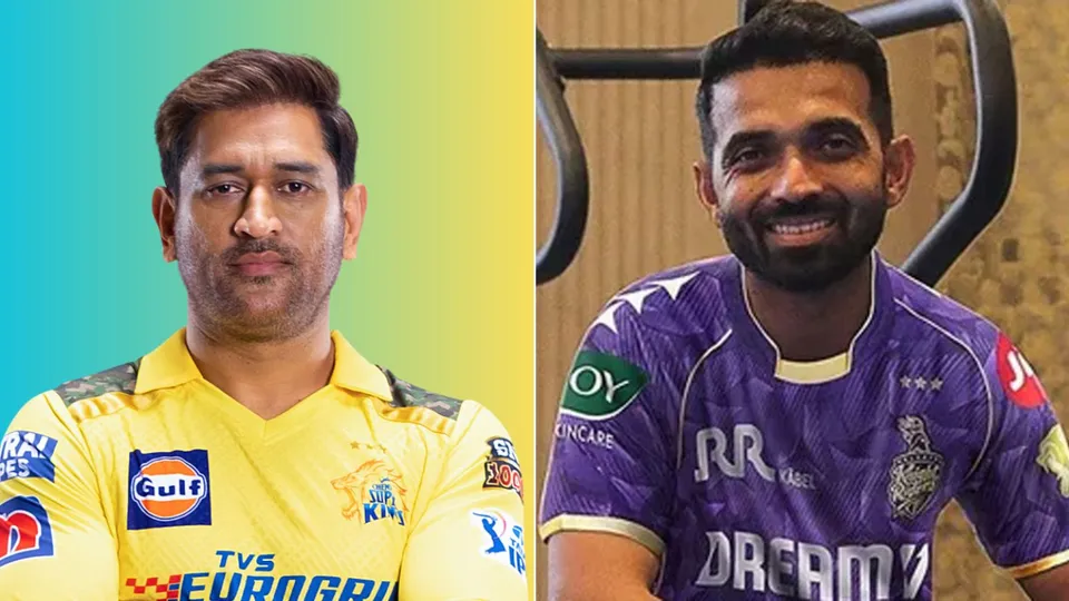 MS Dhoni (L), Ajinkya Rahane (R)