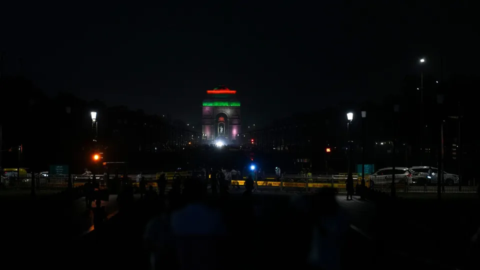 India Gate Blackout in Delhi Blackout Delhi Weather