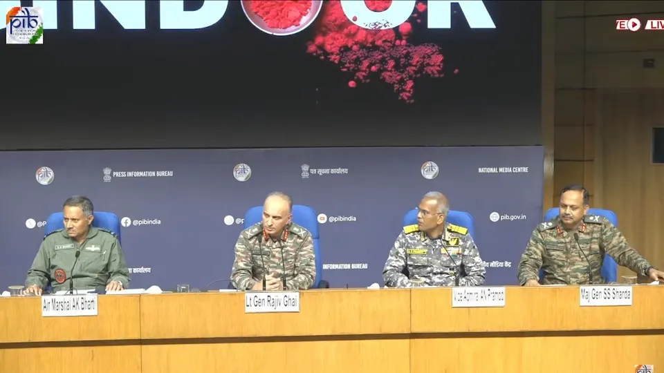 Indian armed forces held a press conference on Sunday, May 11, 2025.