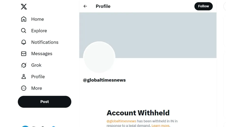 Global Times Blocked