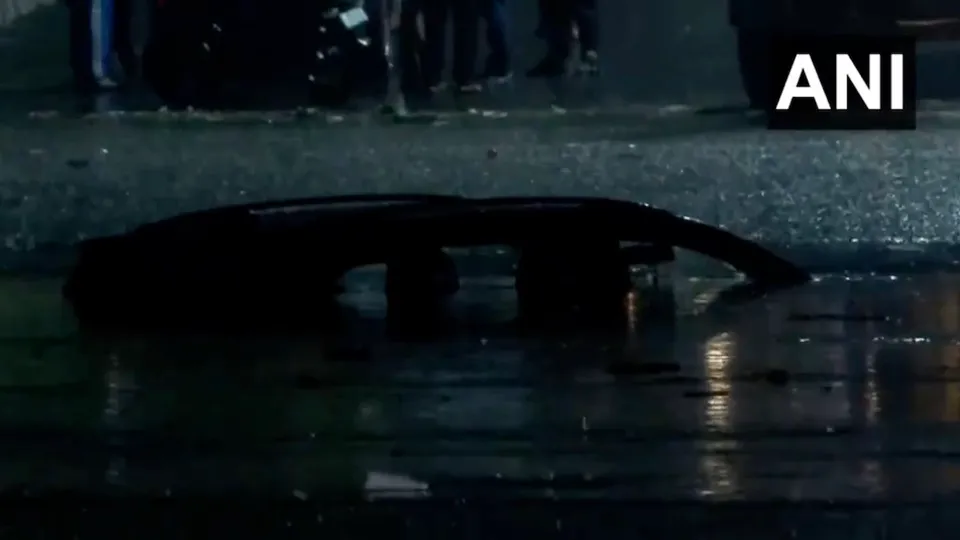 Minto Road bridge submerged in rain water on Sunday, May 25, 2025.