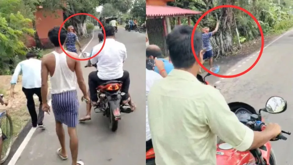 Man waliking around with sister in laws severed head