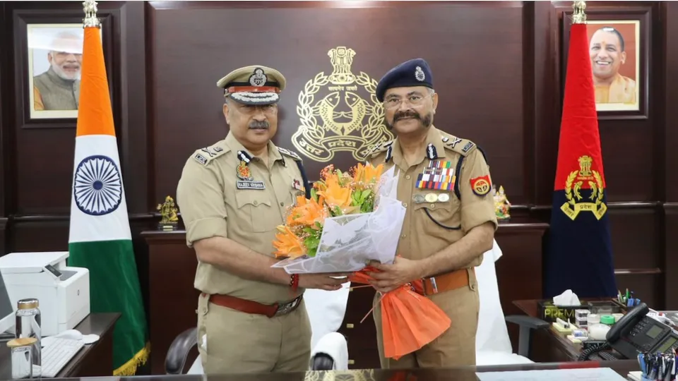 Rajeev Krishna takes charge as UP DGP from Prashant Kumar in Lucknow on Saturday, May 31, 2025.