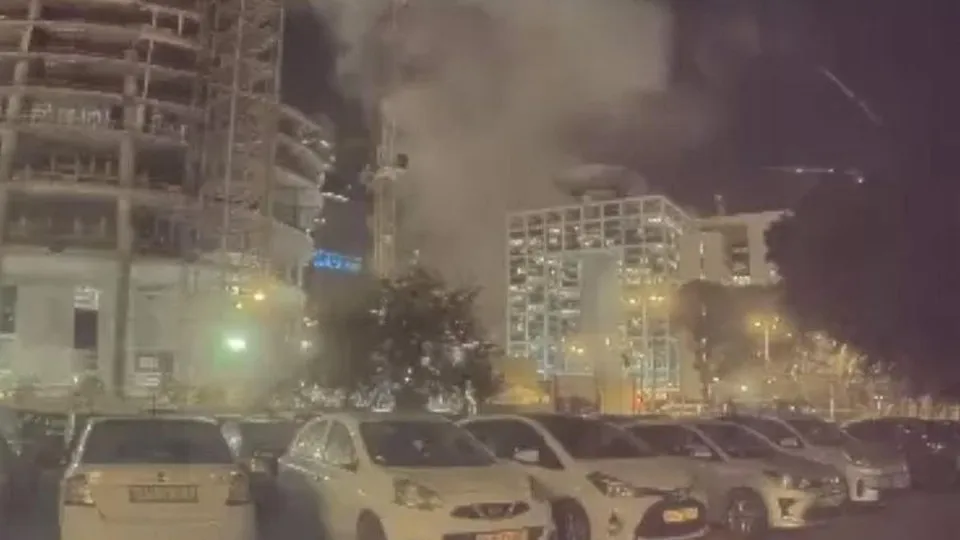 Damaged Israeli Defence Ministry headquarters in Tel Aviv on Saturday, June 14, 2025.