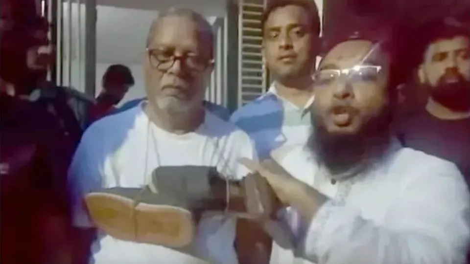 Bangladesh's former chief election commissioner Nurul Huda assaulted