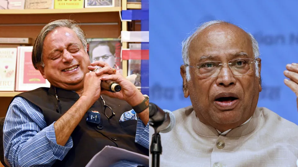 Shashi Tharoor Mallikarjun Kharge