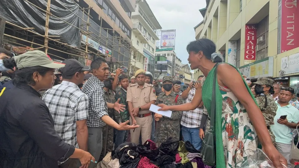 Shillong Hawker Eviction Drive Shillong Market