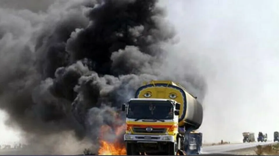 oil tanker fire
