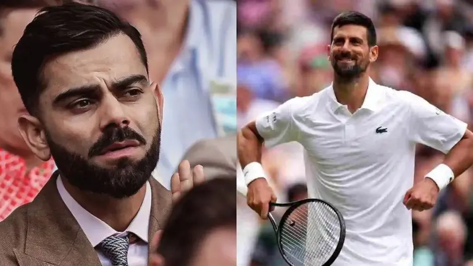 Virat Kohli Wimbledon Novak Djokovic