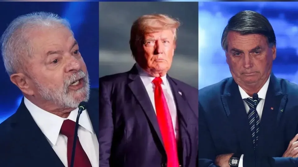 Brazilian President Luiz Inacio Lula da Silva, Donald Trump and Jair Bolsonaro