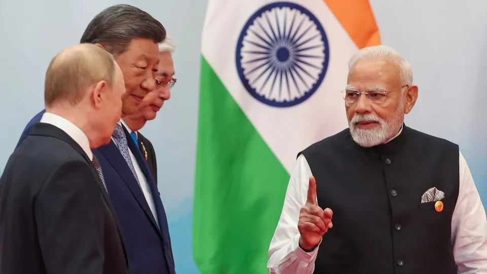 Narendra Modi Xi Jinping Vladimir Putin SCO Summit