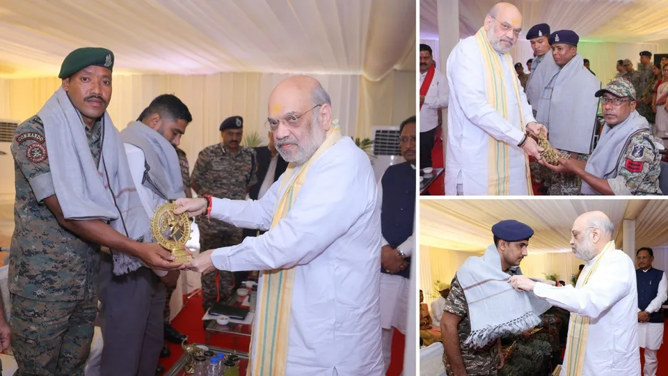 Amit Shah Felicitates Naxal Free Bharat Operation Black Forest