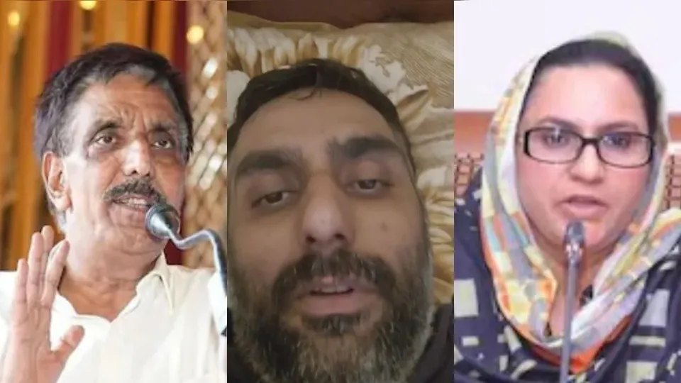 Mohammad Mustafa and his wife Razia Sultana with son Akil Akhter in the middle.