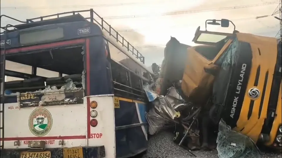 Ranga Reddy Bus Accident Telangana