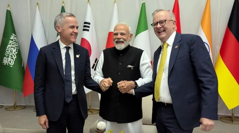 Narendra Modi Anthony Albanese and Mark Carney