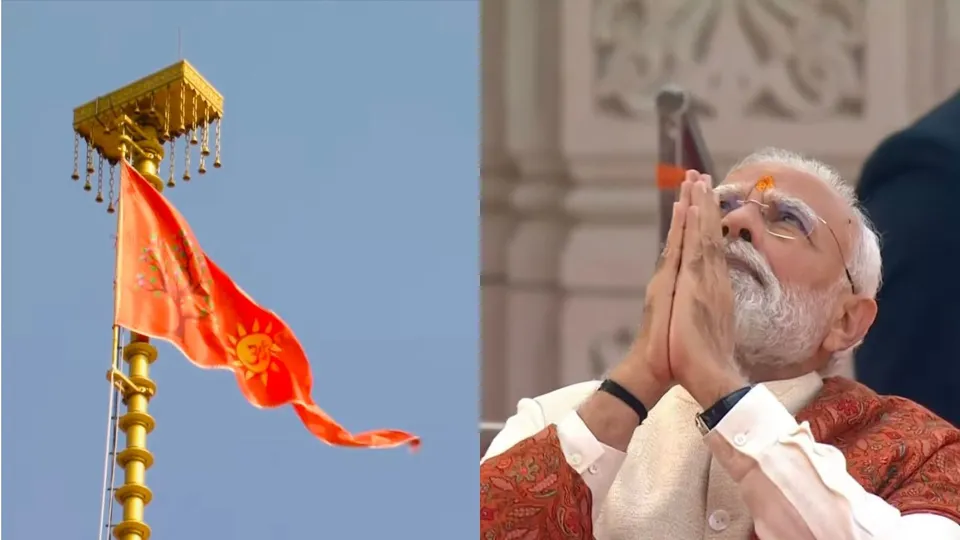 Narendra Modi Dhwajarohan at Ram Mandir Ram Temple
