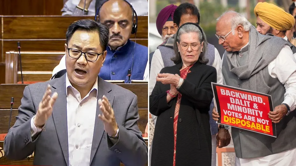 Parliament Logjam SIR Protest Kiren Rijiju Mallikarjun Kharge Sonia Gandhi