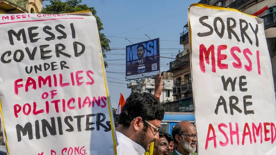 Kolkata Protest over Messi Event