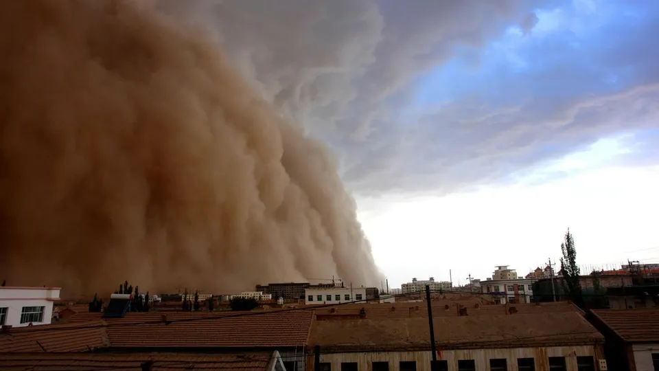 China and Mongolia dust storms