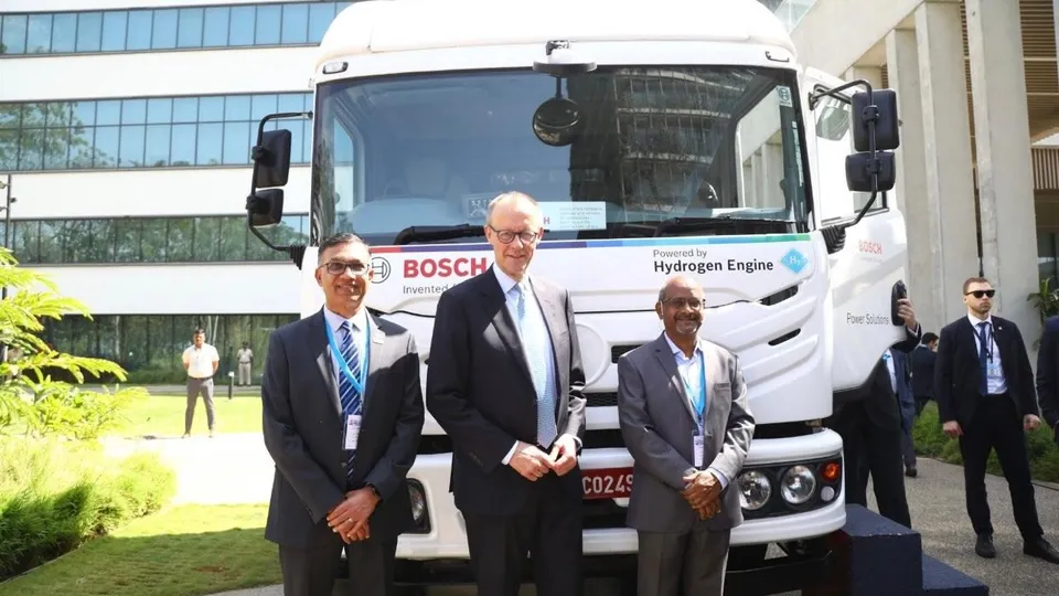 German Chancellor Friedrich Merz at Bosch's India headquarters in Bengaluru on Tuesday, Jan 13, 2026.