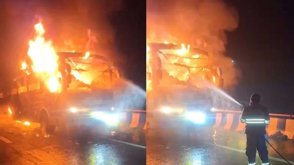 Yamuna Expressway Bus Fire