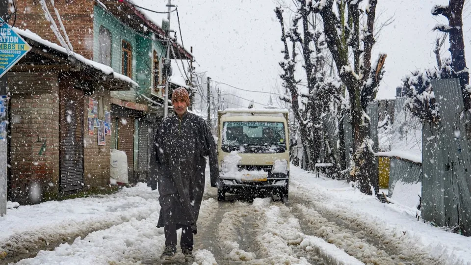 Srinagar Snowfall Jammu And Kashmir Snowfall