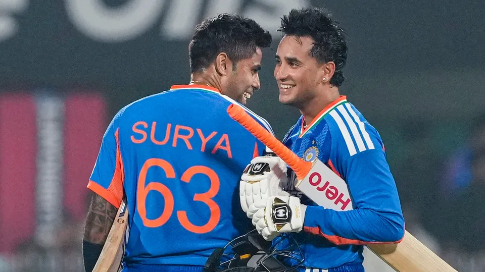 Suryakumar Yadav and Abhishek Sharma in Guwahati on Sunday, Jan 25, 2026.