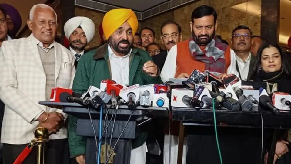 Bhagwant Mann Nayab Singh Saini SYL Canal Issue